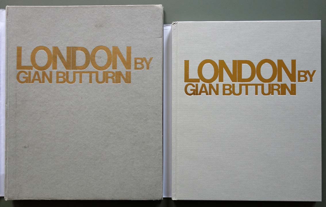 Gian Butturini, London: (l) 1969 edition, (r) 2017 edition, covers