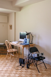 Reading, Room installation, equipment setup, June 2014